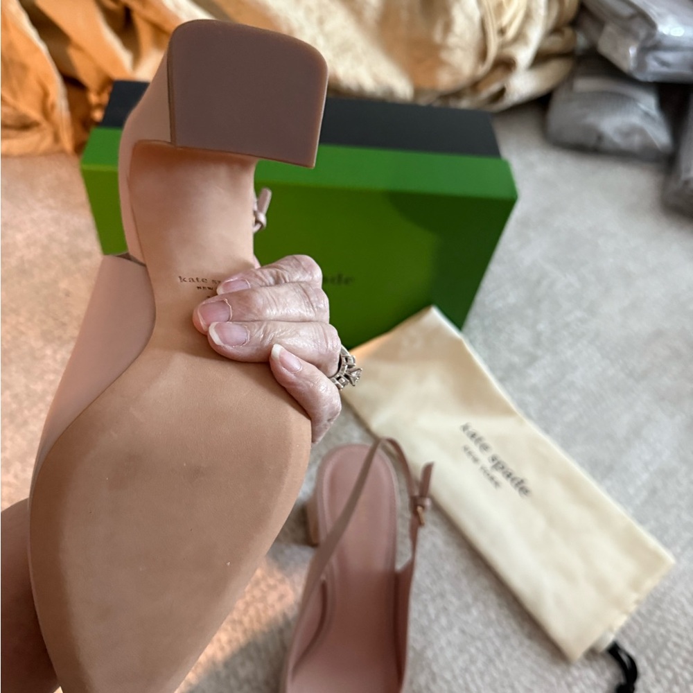 Kate Spade Bowlie Sling Heels Elegant Design - Picture 4 of 14